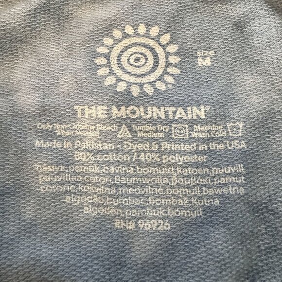The Mountain NWT I Must Go Tie Dye Sweatshirt Ladies M Cotton Bld Blue Gorp Core - Picture 4 of 8